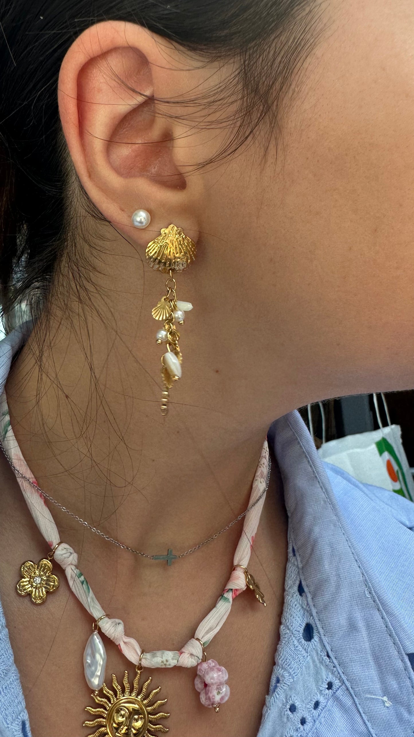 Boucles d’oreilles plage 🏝️🐚