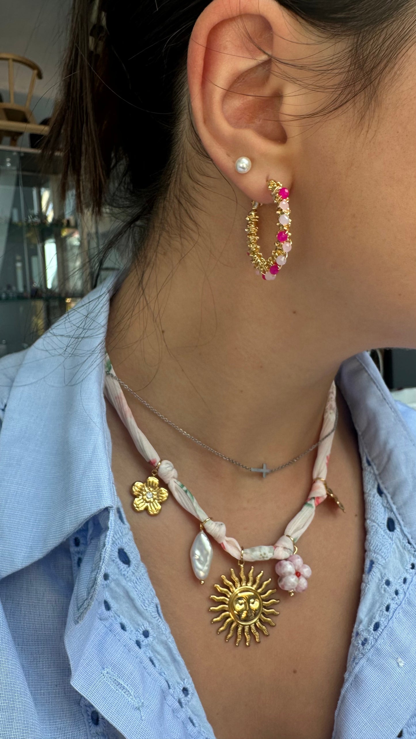 Créole rose perlée 💞