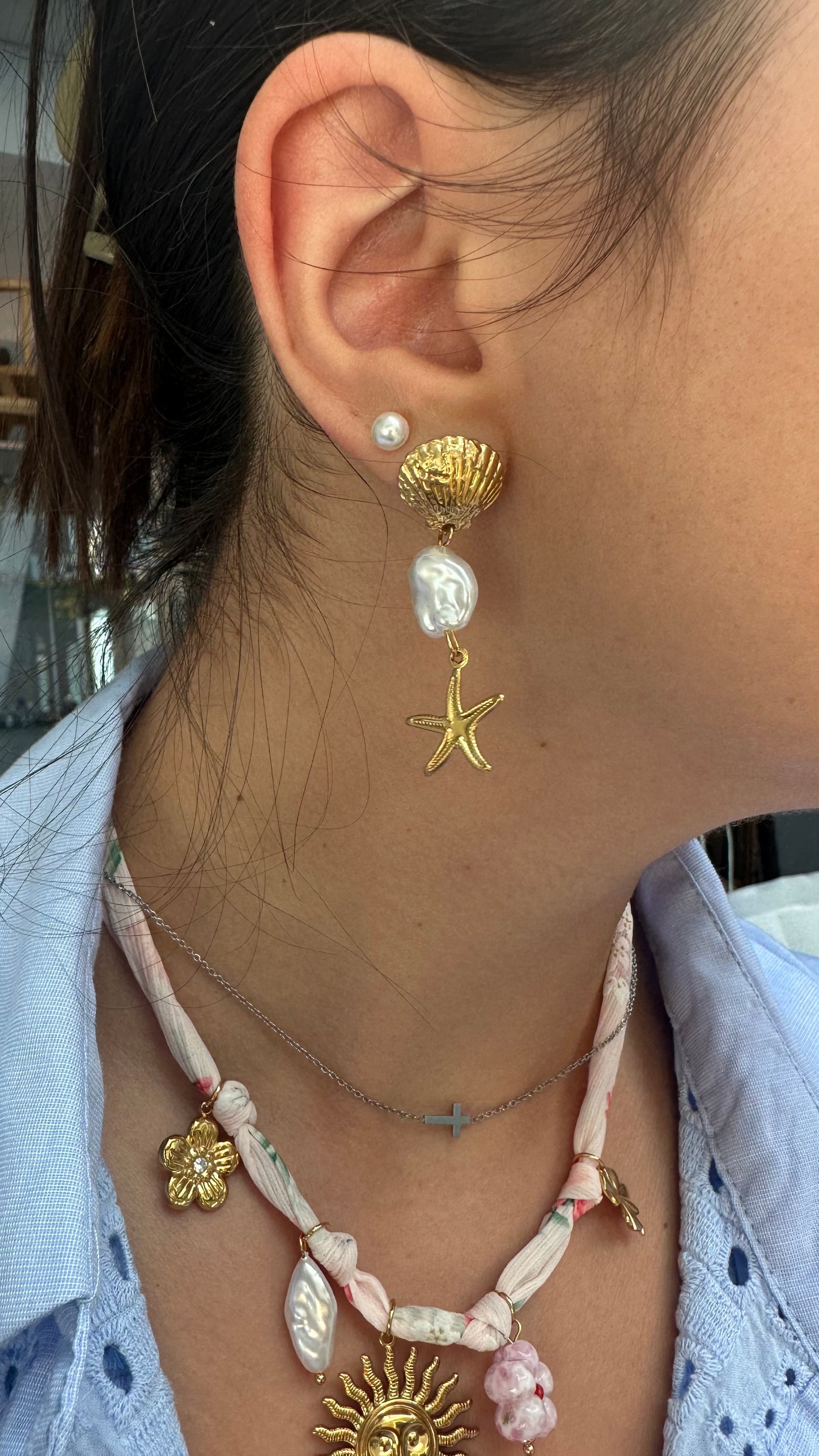 Boucles dâoreilles coquillages đ