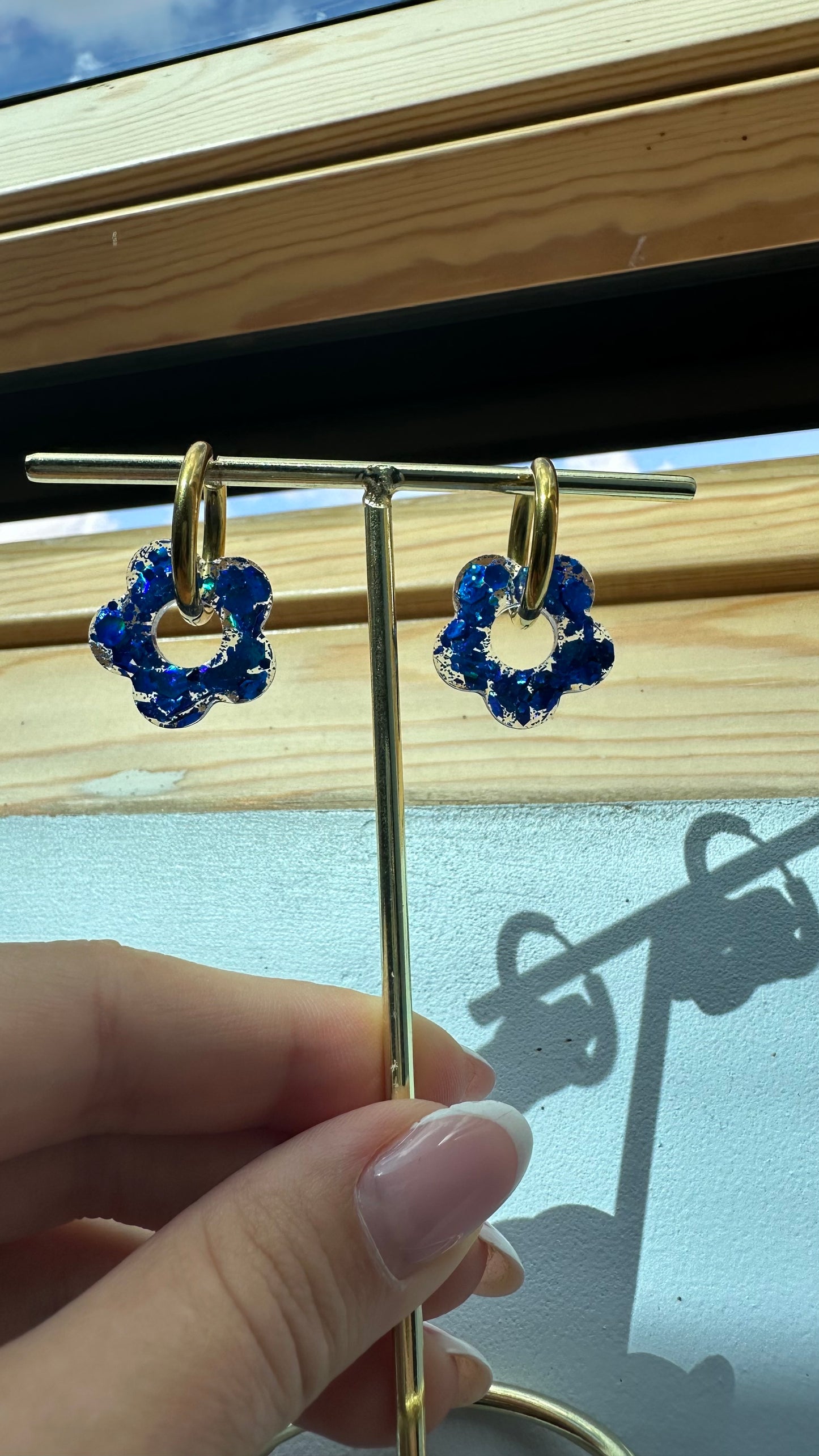 Boucles d’oreilles fleurs interchangeables🦋
