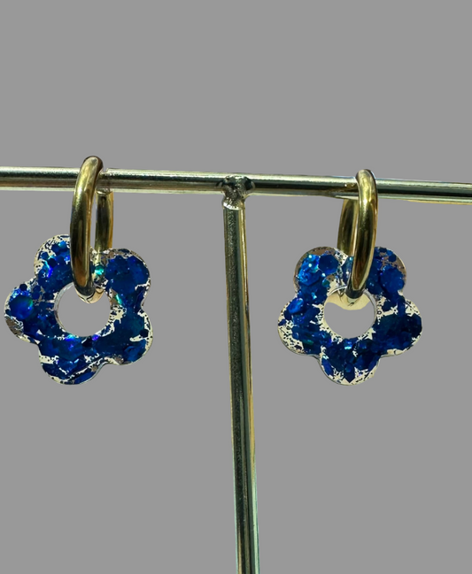 Boucles d’oreilles fleurs interchangeables🦋