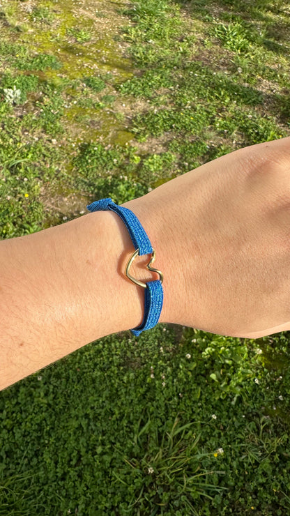 Bracelet cœur bleu 💙