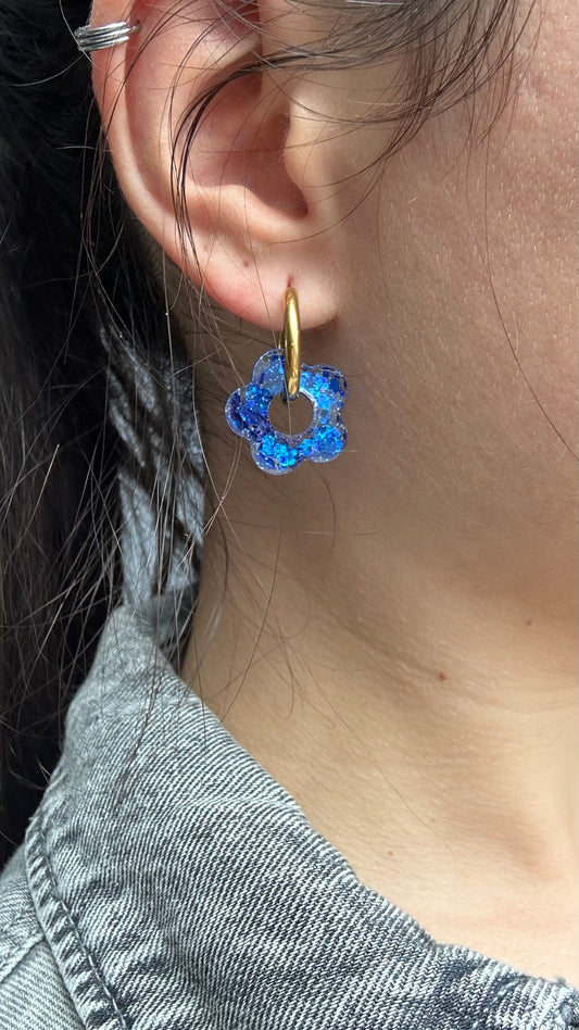 Boucles d’oreilles fleurs interchangeables🦋