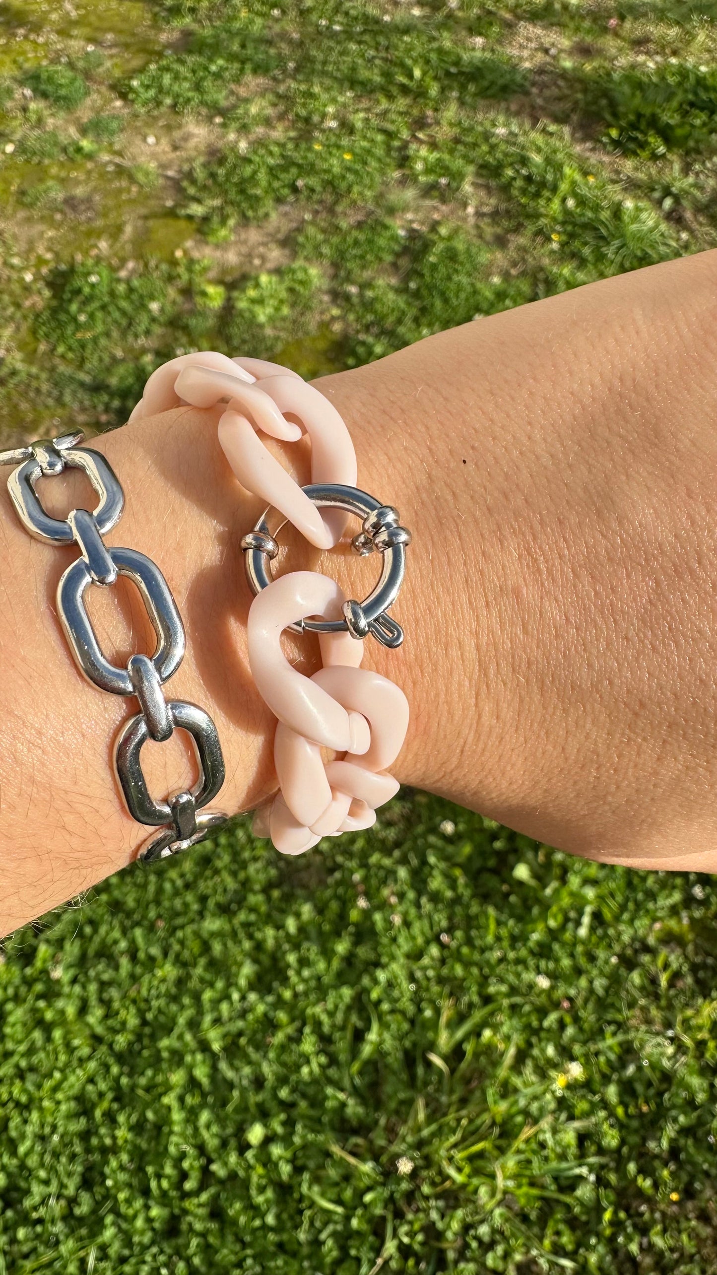 Bracelet mailles rose 🩷