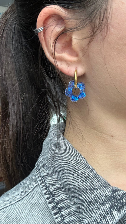 Boucles d’oreilles fleurs interchangeables🦋