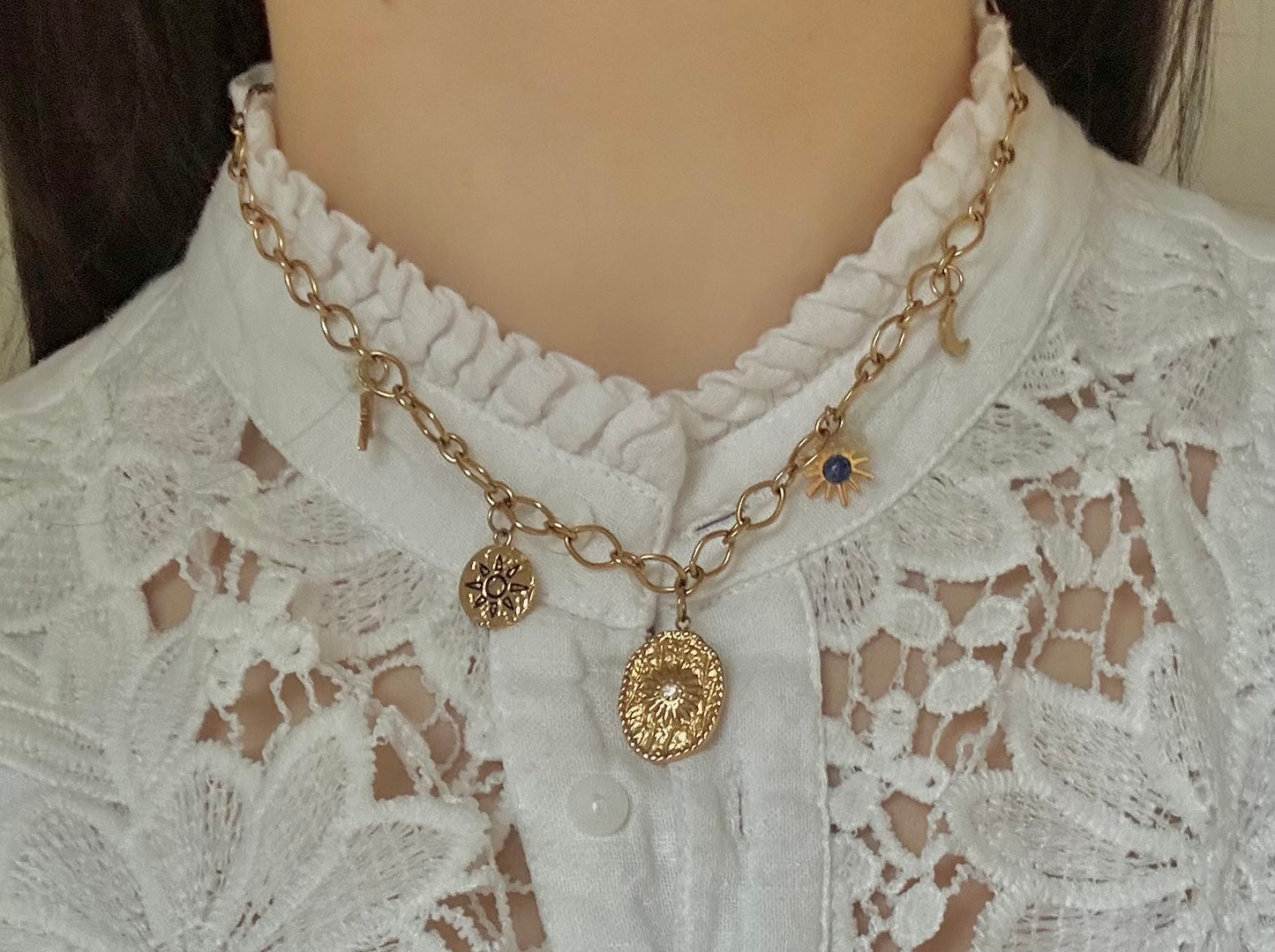 Collier Luna à breloques 🌙