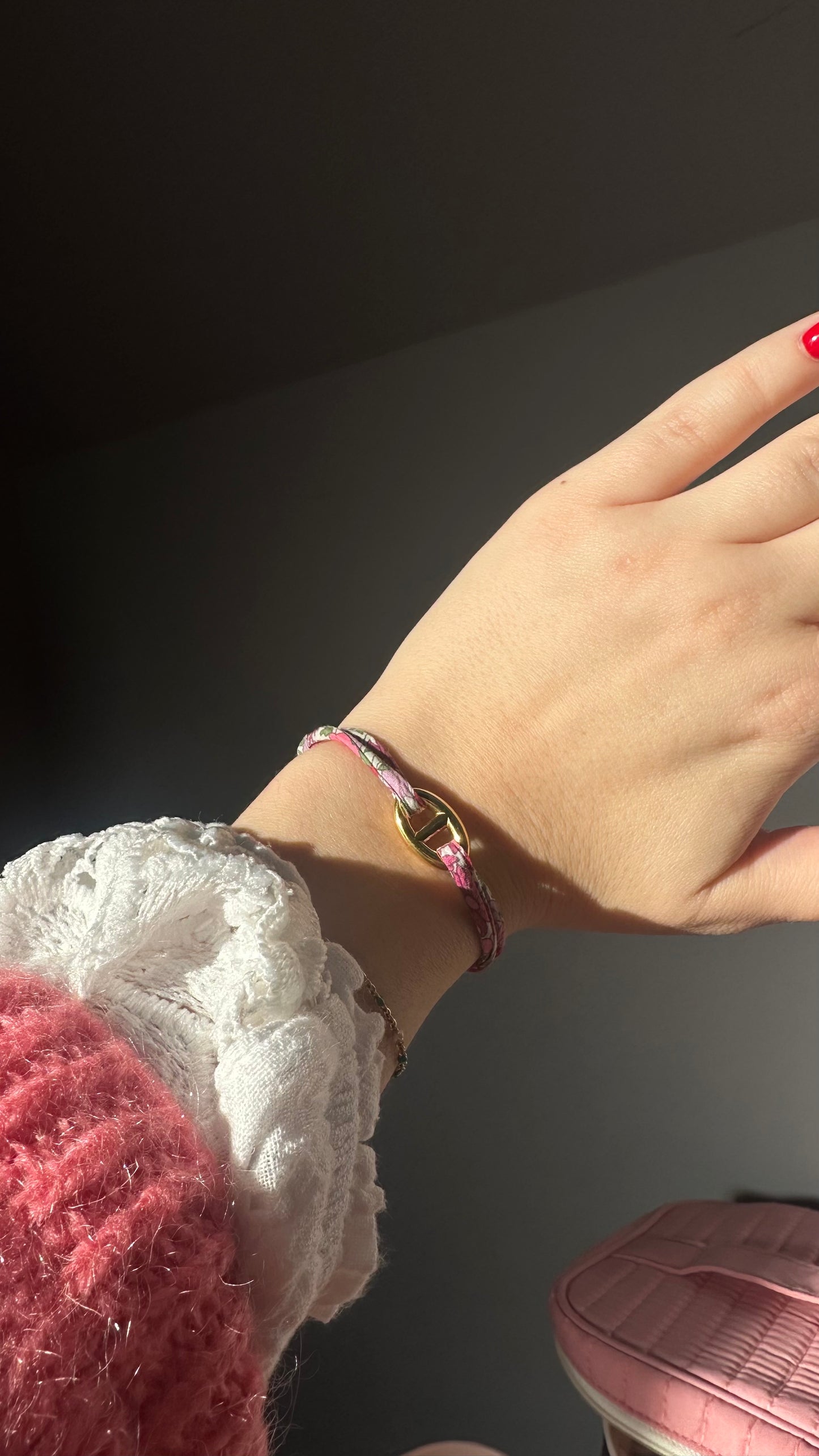 Bracelet maille liberty rose🌷