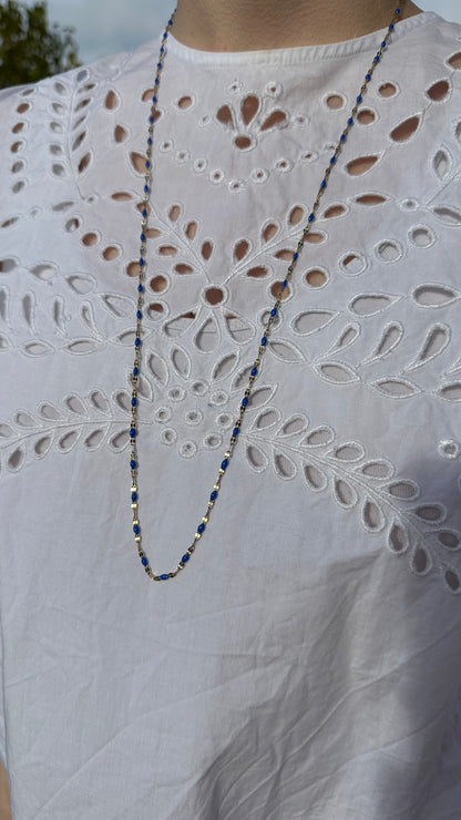 Sautoir perlée bleu 💙