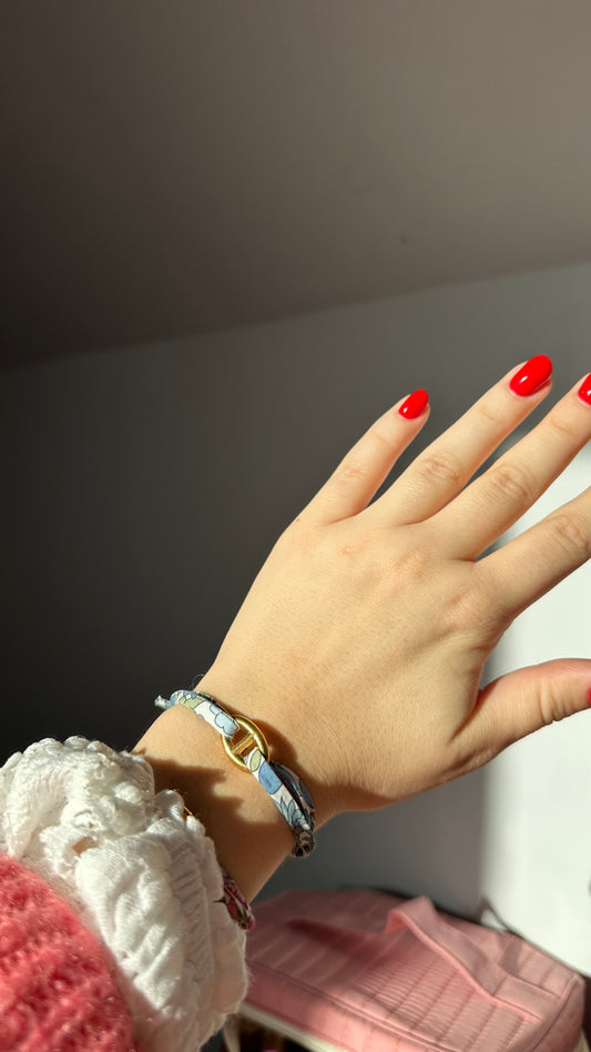 Bracelet maille liberty bleu 🪻