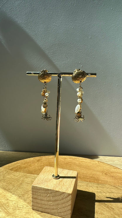 Boucles d’oreilles plage 🏝️🐚