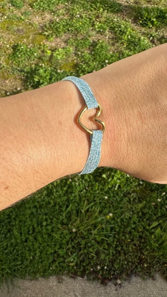 Bracelet cœur bleu clair 🩵