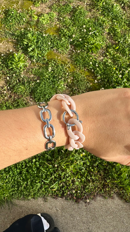 Bracelet mailles rose 🩷