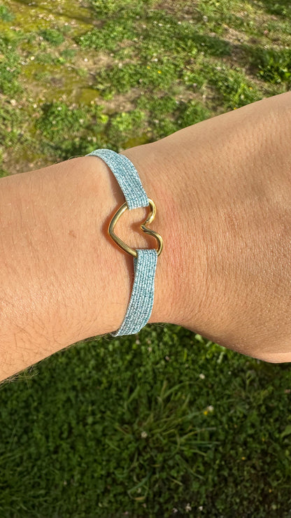 Bracelet cœur bleu clair 🩵