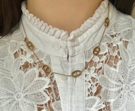 Collier Maille marine doré 🤍