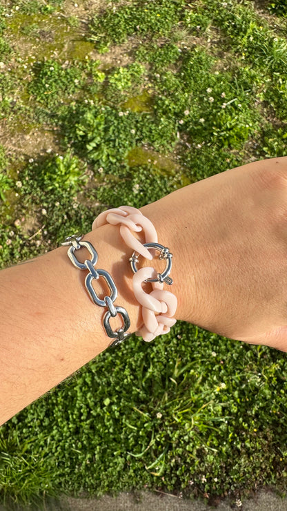 Bracelet mailles rose 🩷