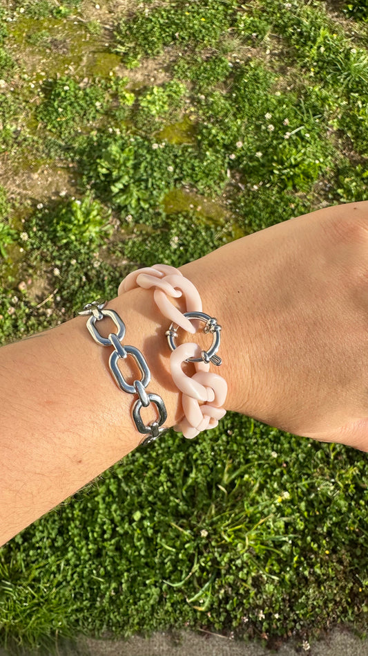Bracelet mailles rose 🩷