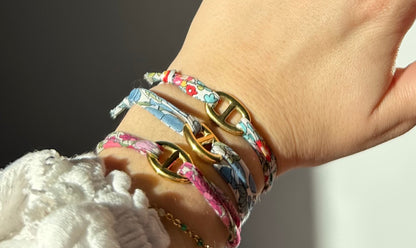 Bracelet maille liberty rose🌷