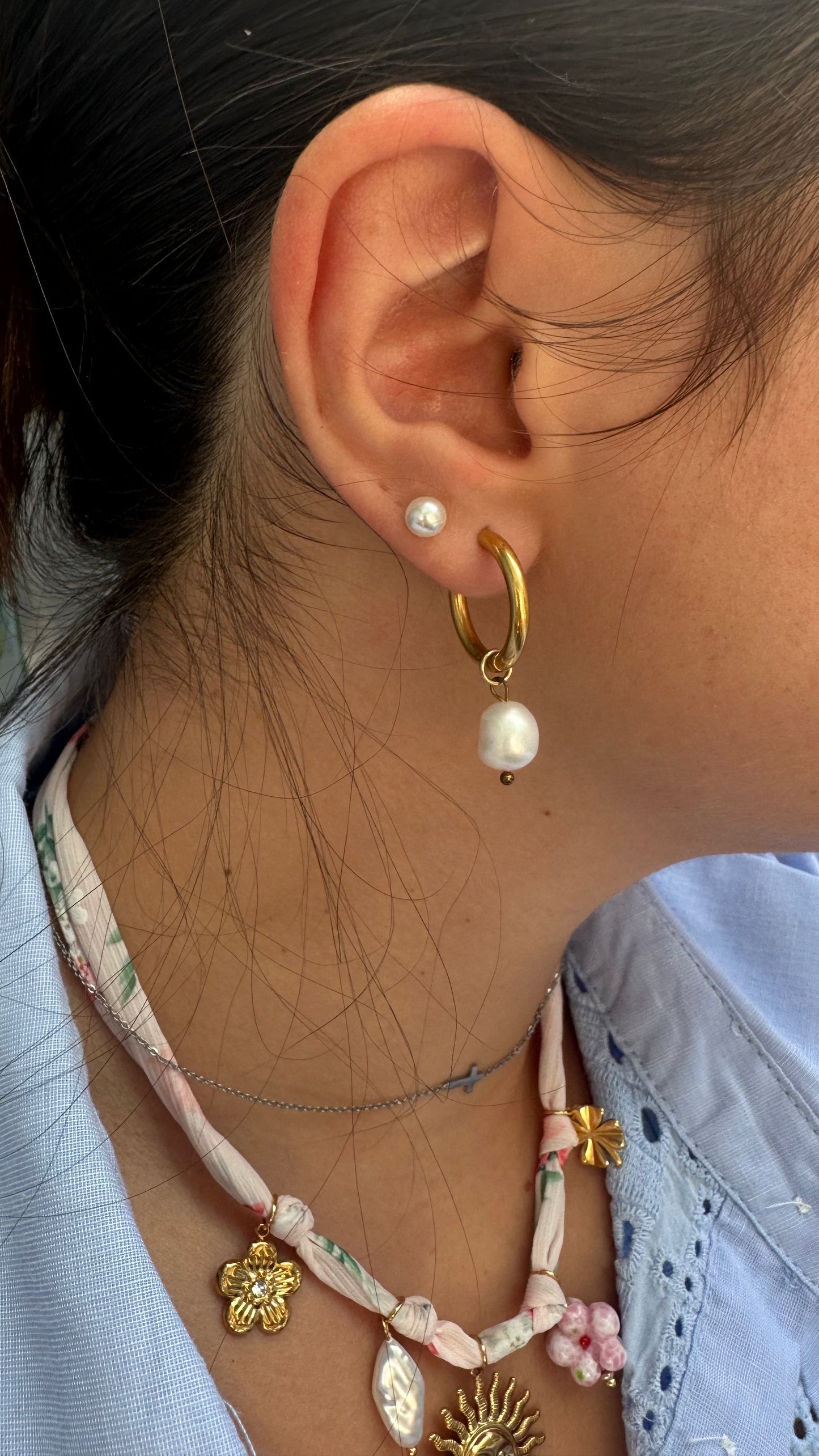 Boucles d’oreilles perle🌟
